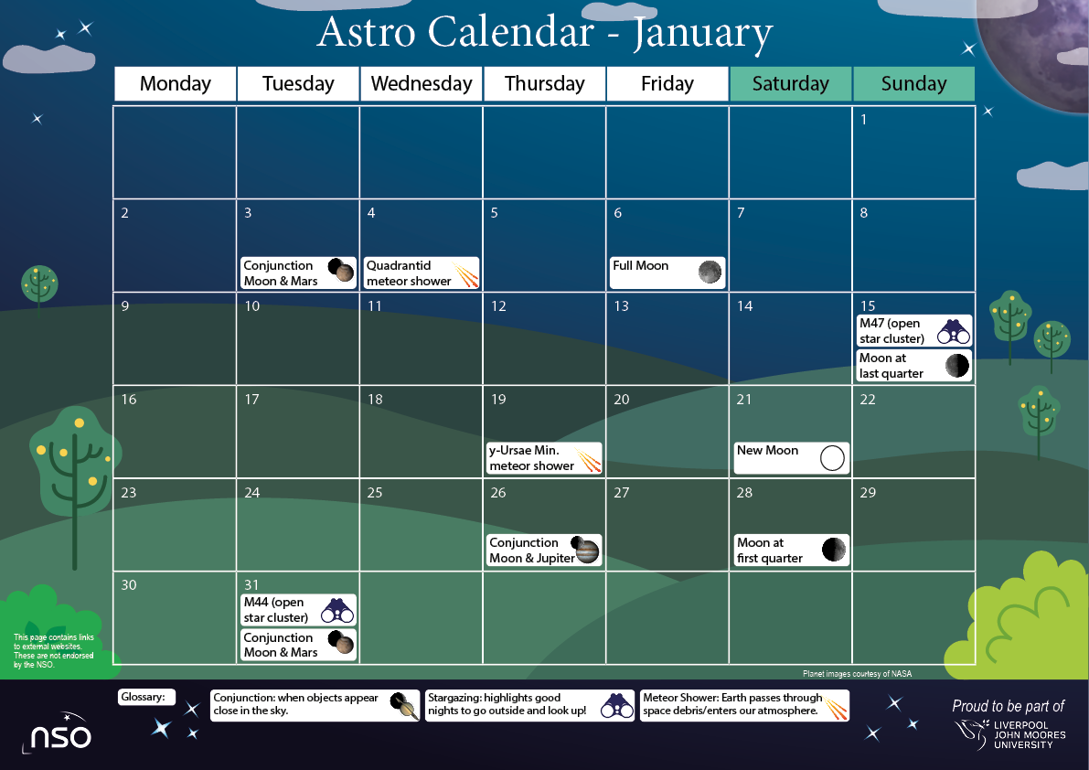 AstroCal January